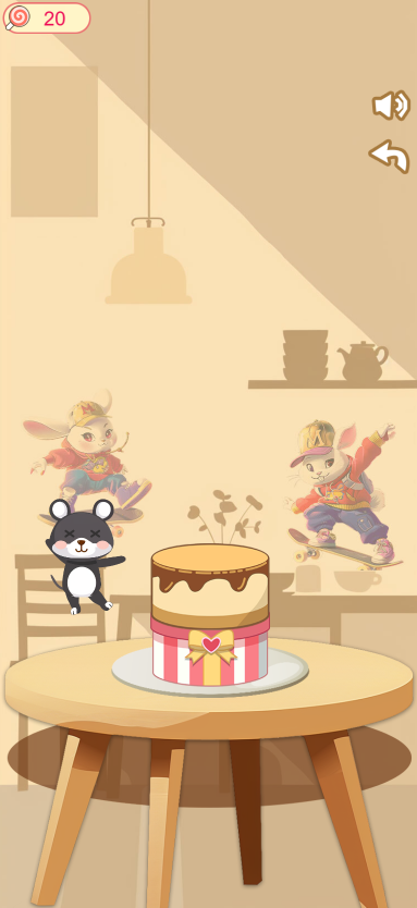 Bunny Skate and Cake Dash game screenshot